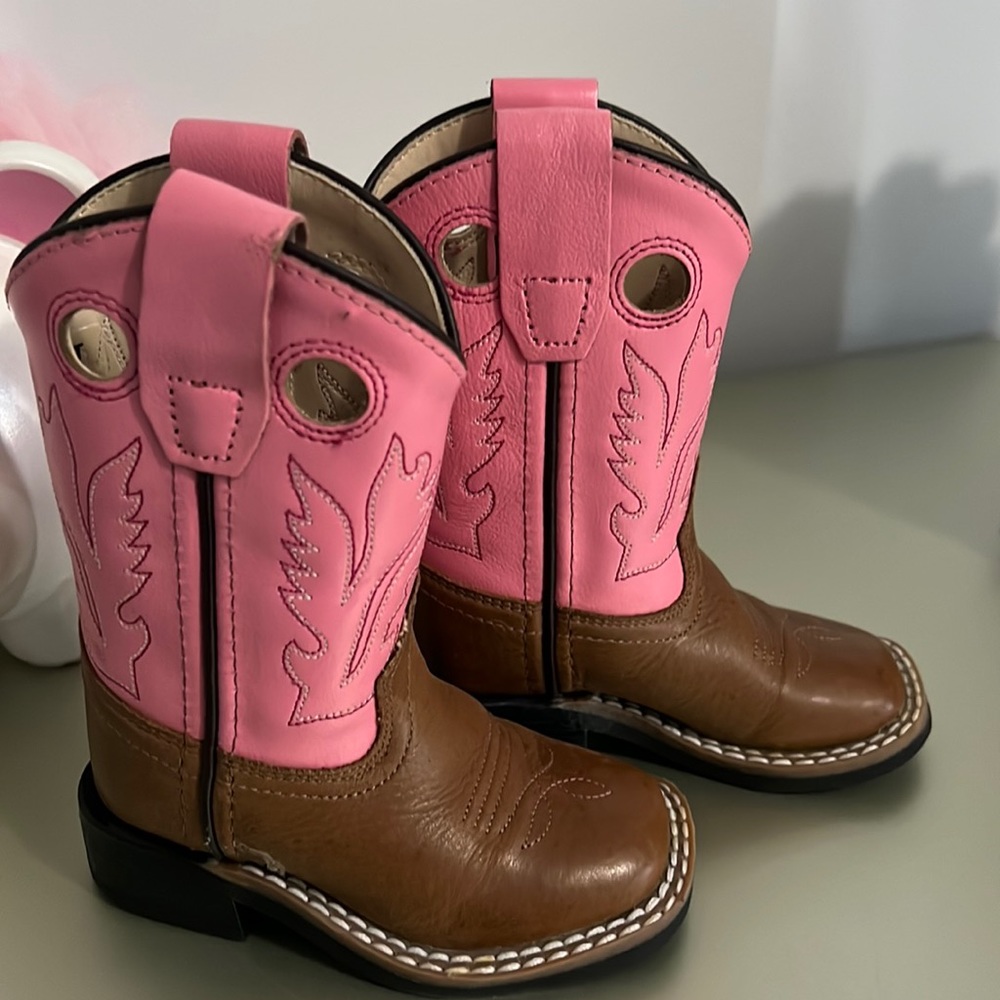 Pink toddler cowboy boots